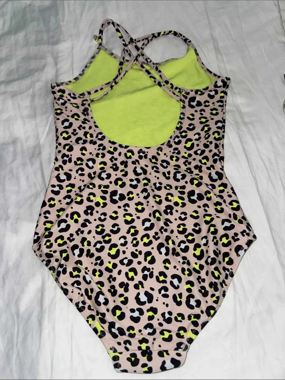 Neon Leopard Print One-Piece Swimsuit